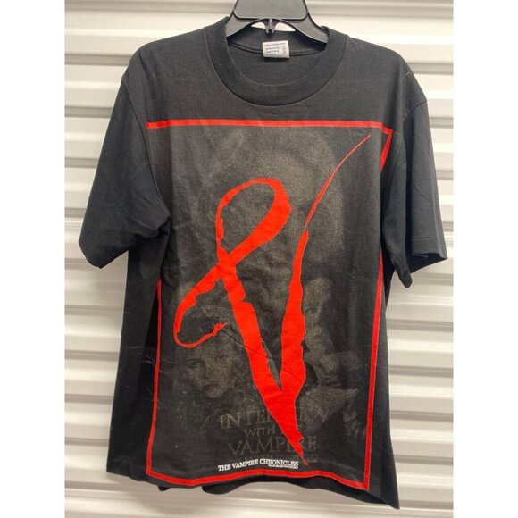 90's Vintage Interview With a Vampire Movie Promo T-Shirt Tom Cruise L Black - Picture 1 of 6